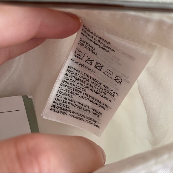 NWT Linen Blend White Mini Skirt - Picture 6 of 9